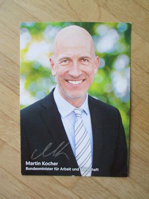 Österreich Bundesminister Prof. Mag. Dr. Martin Kocher - handsigniertes Autogramm!!
