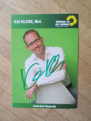 Hessen MdL Die Grünen Kai Klose - handsigniertes Autogramm!!