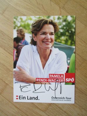 Österreich SPÖ Bundesparteivors. Dr. Pamela Rendi-Wagner - handsigniertes Autogramm!
