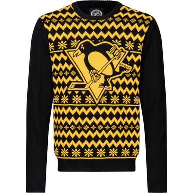 NHL Pittsburgh Penguins Ugly Sweater Big Logo 2-Color Christmas Pullover Weihnachten