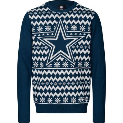NFL Dallas Cowboys Ugly Sweater Big Logo 2-Color Christmas Pullover Weihnachten