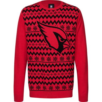 NFL Arizona Cardinals Ugly Sweater Big Logo 2-Color Christmas Pullover Weihnachten