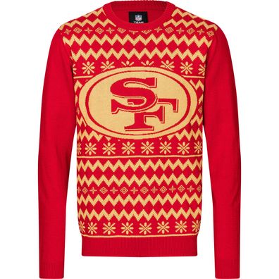 NFL San Francisco 49ers Ugly Sweater Big Logo 2-Color Christmas Pullover Weihnachten