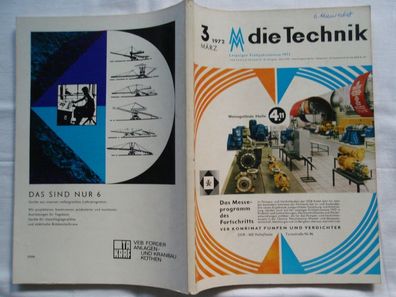 die Technik 1972 , DDR Sonderheft Leipziger Frühjahrs Messe, Reklame Werbung VEB