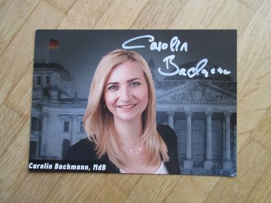 MdB AfD Politikerin Carolin Bachmann - handsigniertes Autogramm!!!