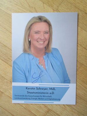 Bayern CSU Staatsministerin Kerstin Schreyer - handsigniertes Autogramm