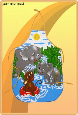 Kinder Schürze Kochschürze Backschürze Küchenschürze Kinderwerkschürze Elefant NEU