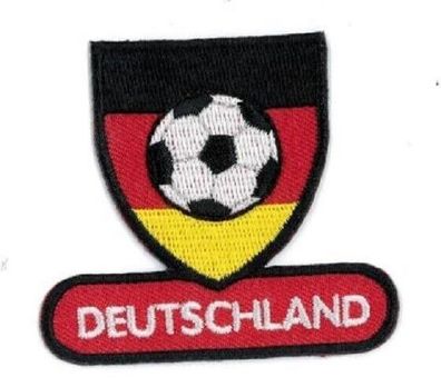 Kleiber LM-5431 Fußball Deutschland Emblem Bügelbild, Patch, ca. 6,4 x 5,7 cm