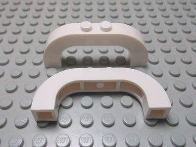 Lego 2 Bögen 1x6x2 rund weiß Nummer 6183