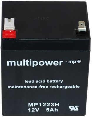 Multipower Blei-Akku MP1223H PB 12V / 5Ah Hochstrom, Faston 6,3