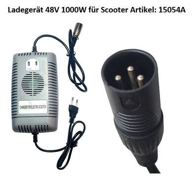 Ladegerät 48V 2.5A 3-Polig Akku Netzteil Adapter Blei-Säure E-Scooter Elektroroller
