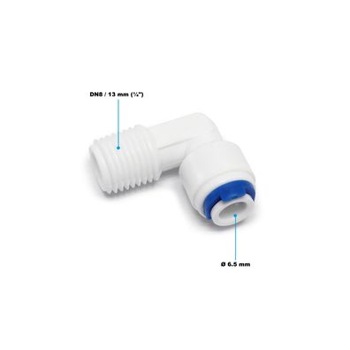 Naturewater Jaco Fitting 90° 6,35mm (1/4") 13,12mm AG Trinkwasser Umkehrosmose