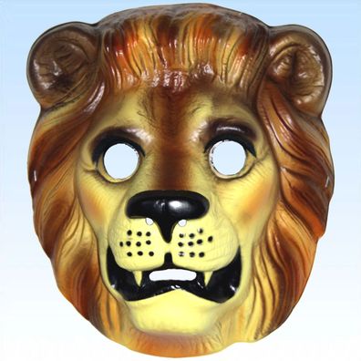Schöne Tiermaske Löwe zum Aufsetzen Plastik Maske Löwenmaske Erwachsene