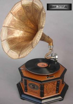Grammophon achteckig (Deko)