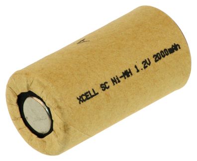 XCell Akku Sub-C 1,2V / 2000mAh X2000SCR NiMh PP Hochstrom