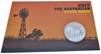 Australien 1 Oz Silber Stock Horse Pferd 2017 im Blister - nur 1.000 Stück! RAR