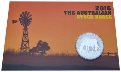 Australien 1 Oz Silber Stock Horse Pferd 2016 im Blister - nur 1.000 Stück! RAR