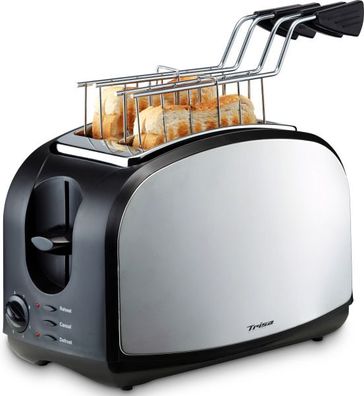 TRISA Toaster 2Scheiben 600W Zangen 8St. schwarz-silber 7361 4212