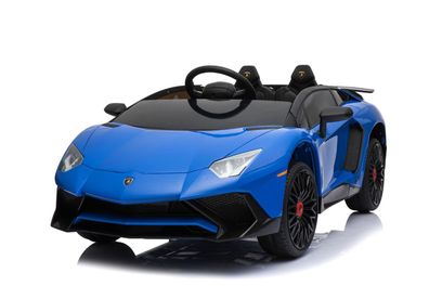 Lamborghini Aventador SV Sportwagen Elektrofahrzeug Kinderfahrzeug 12V 10Ah Blau