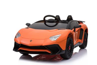 Lamborghini Aventador SV Sportwagen Elektrofahrzeug Kinderfahrzeug 12V 10Ah Orange