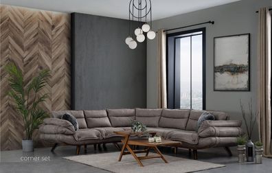 Ecksofa L Form Sofa Couch Polster Sofas Wohnlandschaft Stoffsofa Eckcouch Textil
