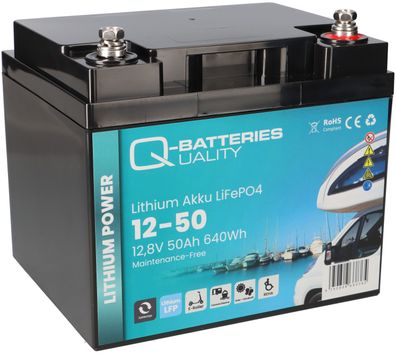 Q-Batteries LiFePO4 Akku 12-50 12,8V 50Ah