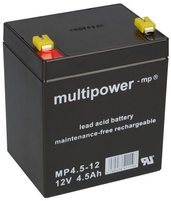 Multipower Blei-Akku MP4,5-12 Pb 12V / 4,5Ah Faston 4,8