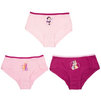 Disney Princess Panty für Mädchen Kinder Slip Prinzessinen Unterwäsche (3er Pack)