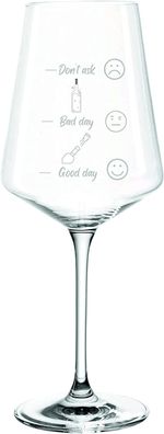 Leonardo Puccini Weinglas 560ml mit Gravur "Guter Tag/ schlechter Tag" von EKM ...
