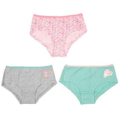 Peppa Wutz Panty für Mädchen Kinder Slip Unterhose Unterwäsche Bunt (3er Pack)