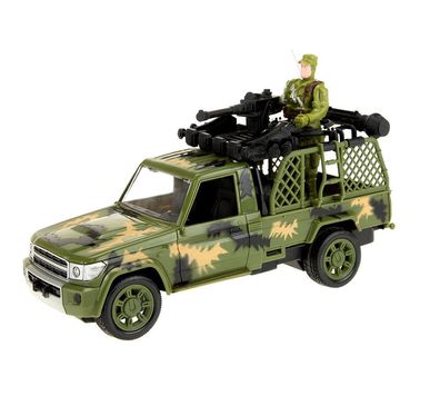Toi-Toys - Ferngesteuertes Fahrzeug - Alfafox Militär Jeep mit Soldat (22cm)