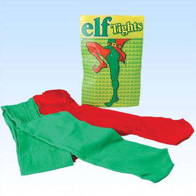 Strumpfhose Grün/ Rot für Elfen oder Clownskostüme Feinstrumpfhosen Nylon Hose