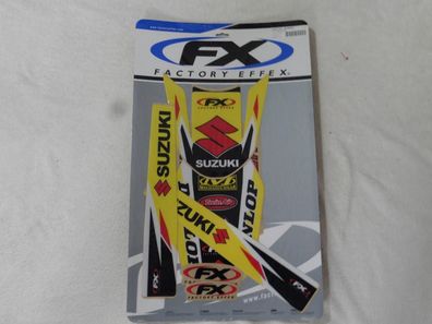 Dekorsatz Schutzblech Aufkleber Sticker passt an Suzuki Rmz 450 05-07 gelb-sw