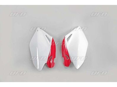 Seitenverkleidung side panels passt an Honda Crf Cr250f R 06-09 weiß-rot