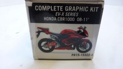 Dekorsatz Aufkleber Sticker graphic kit passt an Honda Cbr 1000 08-11 rot-sw
