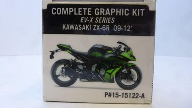 Dekorsatz Aufkleber Sticker graphic kit passt an Kawasaki Zx-6R 09-12 grün