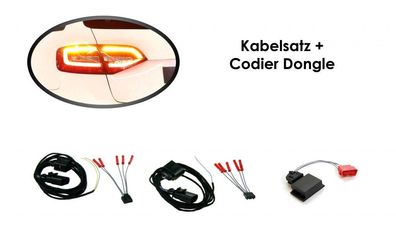 Kabelsatz + Codier Dongle LED Heckleuchten Audi A4 Avant Facelift