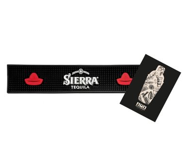 Sierra Tequila Barmatte 50 x 9,9 cm schwarz