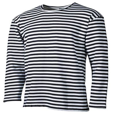MFH Winter Shirt Marine weiß-blau langarm Warm 100% Baumwolle S bis 4XL