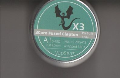 3 Core Fused Clapton Rebuilt Coil´s A1 0,45 Ohm Fertigwicklungen