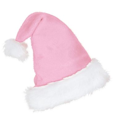 narrenwelt Nikolausmütze rosa edel Plüsch mit Bommel Nikolaus Mütze Weihnachtsmütze E