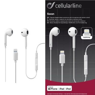 Cellularline Kopfhörer Headset Telefonieren iPhone 6 7 8 X 11 12 13 14 Pro Max