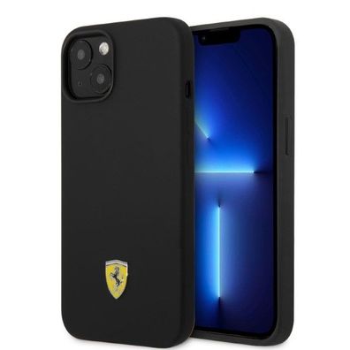 Handyhülle Case iPhone 14 Ferrari MagSafe kompatibel Silikon schwarz