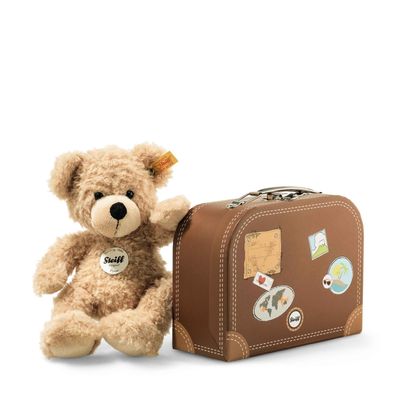 Steiff 111471 Fynn Teddybär im Koffer, 28cm