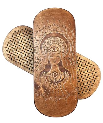 Sadhu Nagelbrett Mandala Yoga 10 mm Birkenholz ballistische geschmiedete Nägel