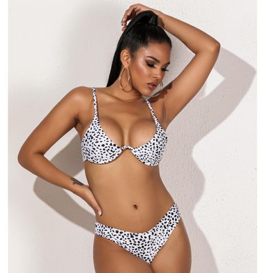 Push-up-Bügel Leopardenmuster-Design, Bikini