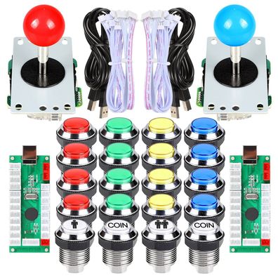 2-Spieler-Arcade-Wettbewerb DIY-Kits USB-Encoder für PC-Joystick und