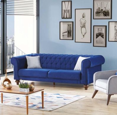 Luxus Sofa Dreisitzer 3 Sitz Stoff Textil Stil Couch Sofas Sitz Couchen Möbel