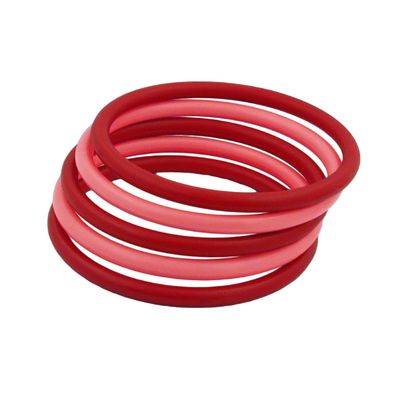 5 Armreifen 75x15mm Ringspiel rot-rosa