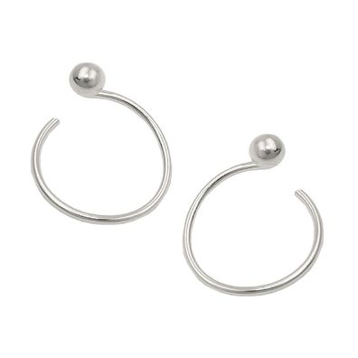 Ohrstecker Ohrspirale 15mm Kugel Silber 925